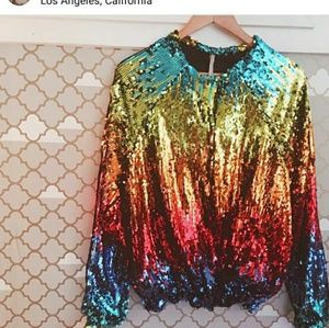 Alcoolique Sequin Bomber Jacket